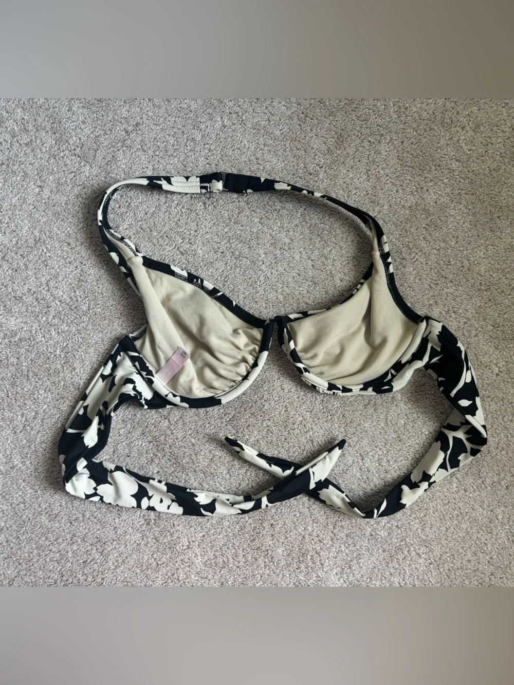 Victoria’s Secret Black & Cream Floral Bikini Set